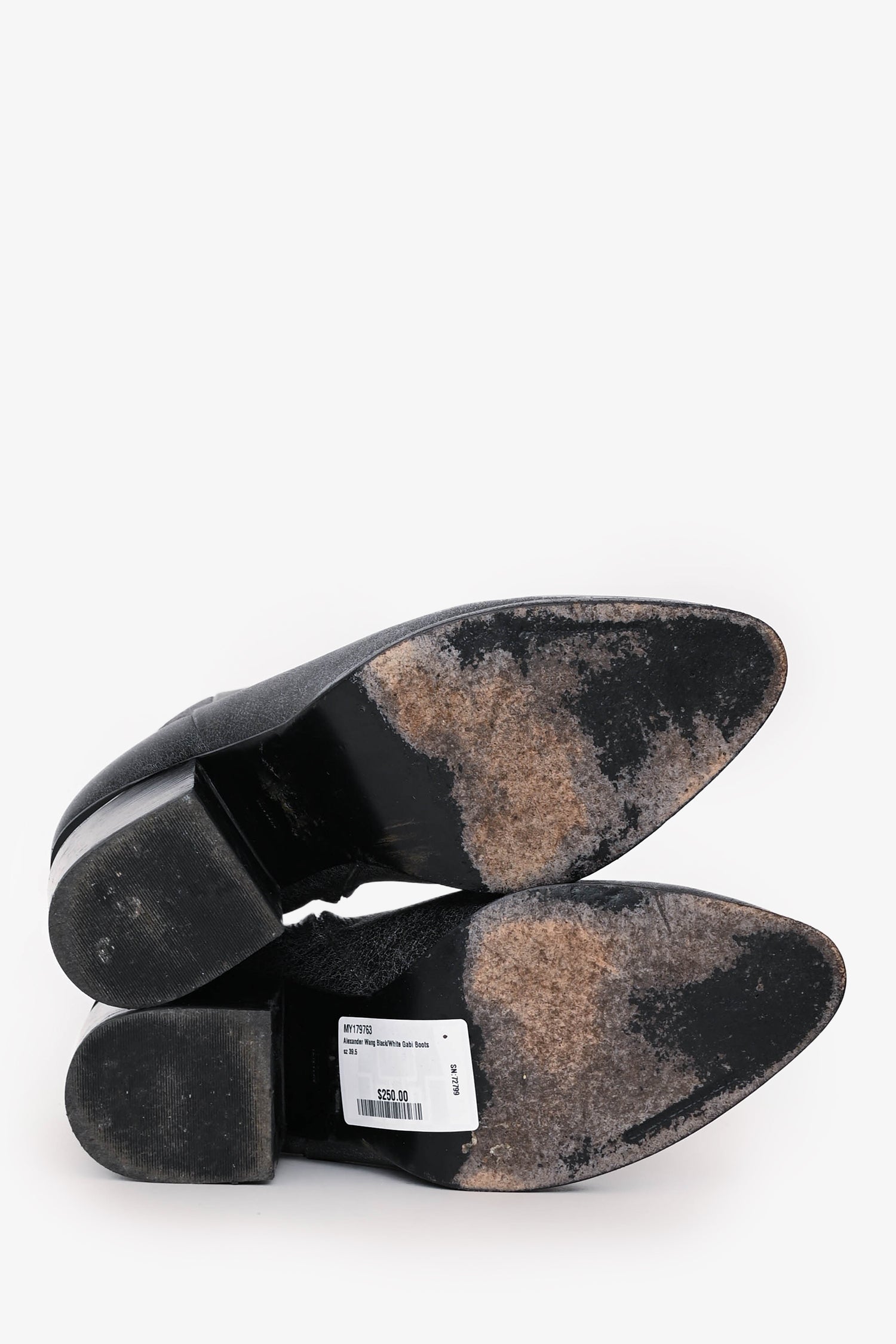 Alexander Wang Black/White Gabi Boots Size 39.5
