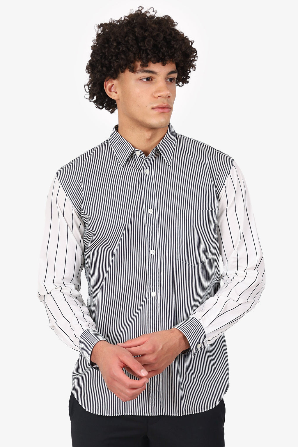 Comme Des Garcons Black/White Stripe Shirt Size L