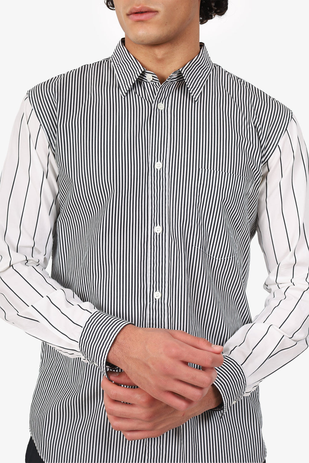 Comme Des Garcons Black/White Stripe Shirt Size L