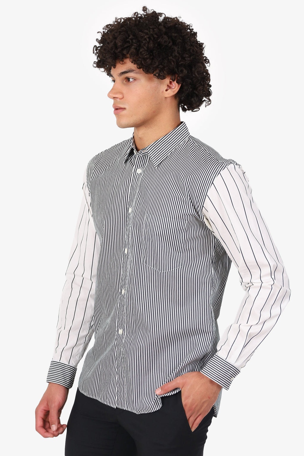 Comme Des Garcons Black/White Stripe Shirt Size L