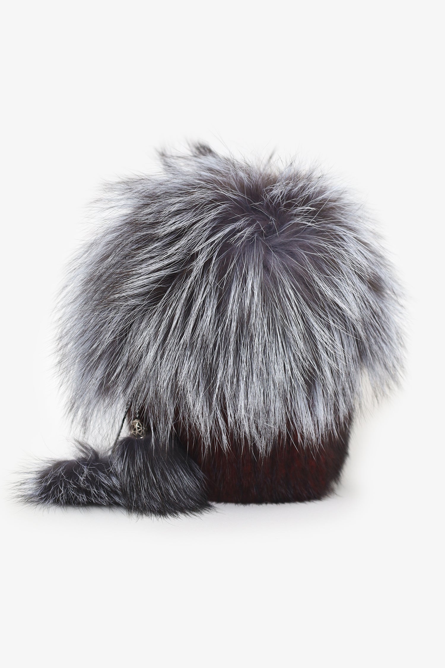 Vintage Fox and Mink Red/Silver Hat Estimated Size S