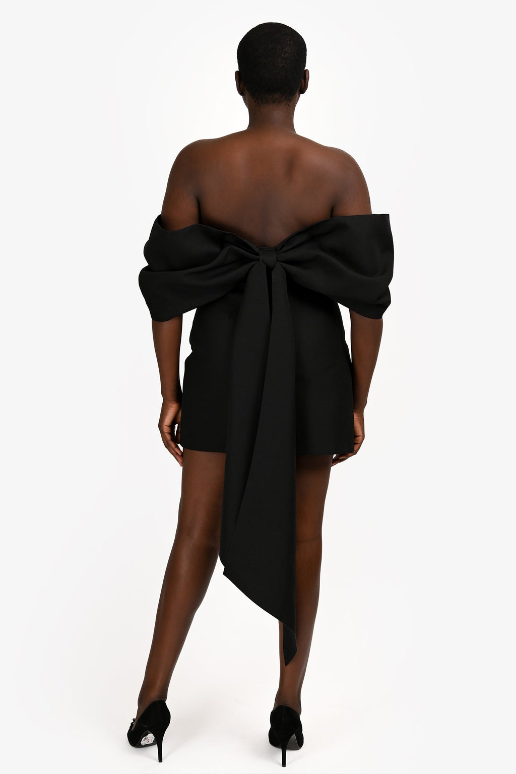 Elliat Black 'Calypso' Strapless Bow Mini Dress Size L