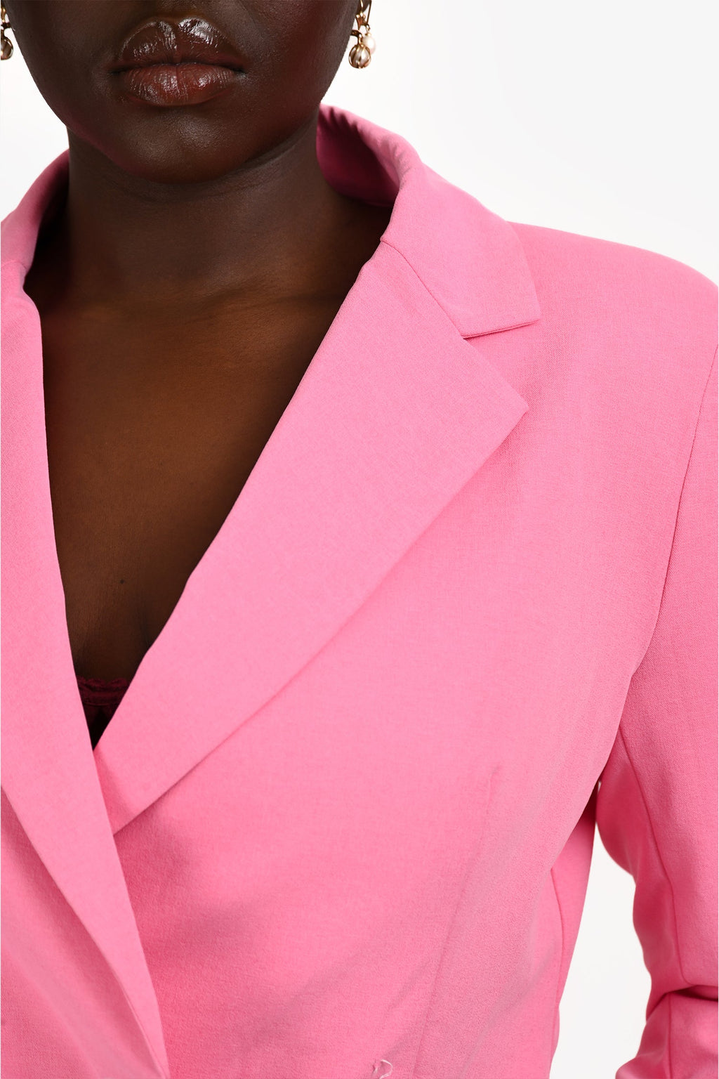 Elle Zeitoune Pink 'Nia' Feathered Blazer Mini Dress Size 10