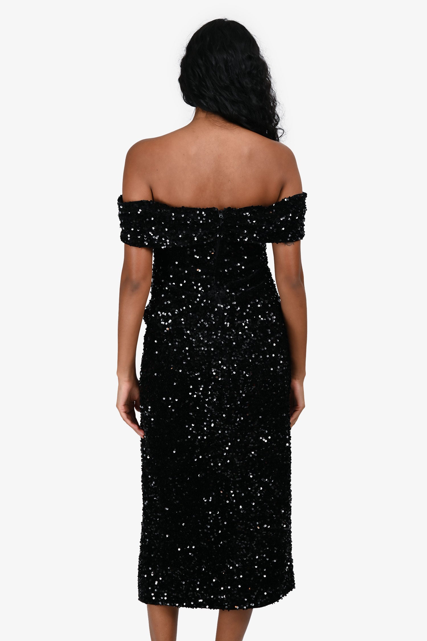 Likely Black 'Ronan' Sequin Midi Dress Size XS