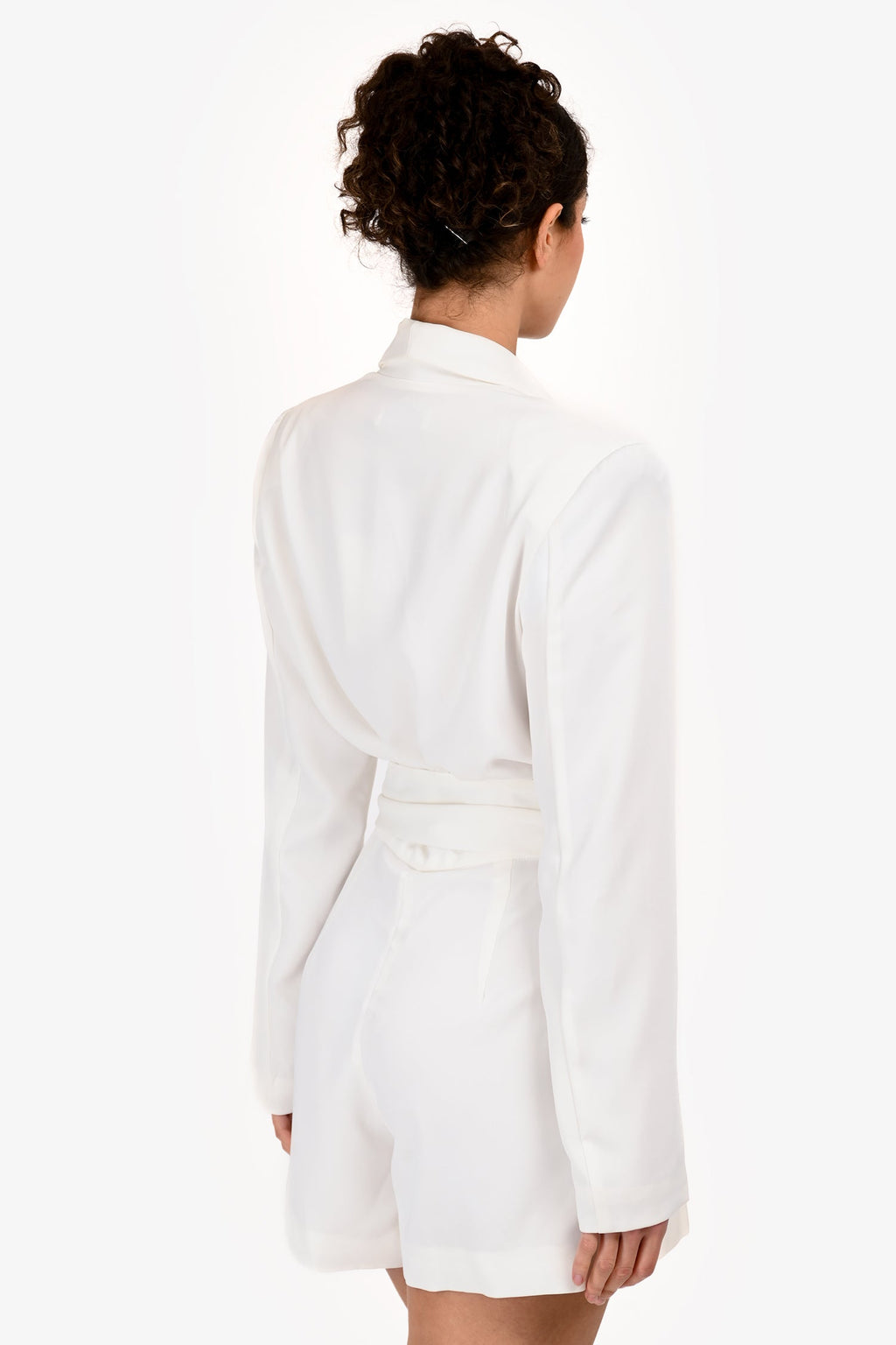 Misha White 'Addi' Long Sleeve Romper Size XS