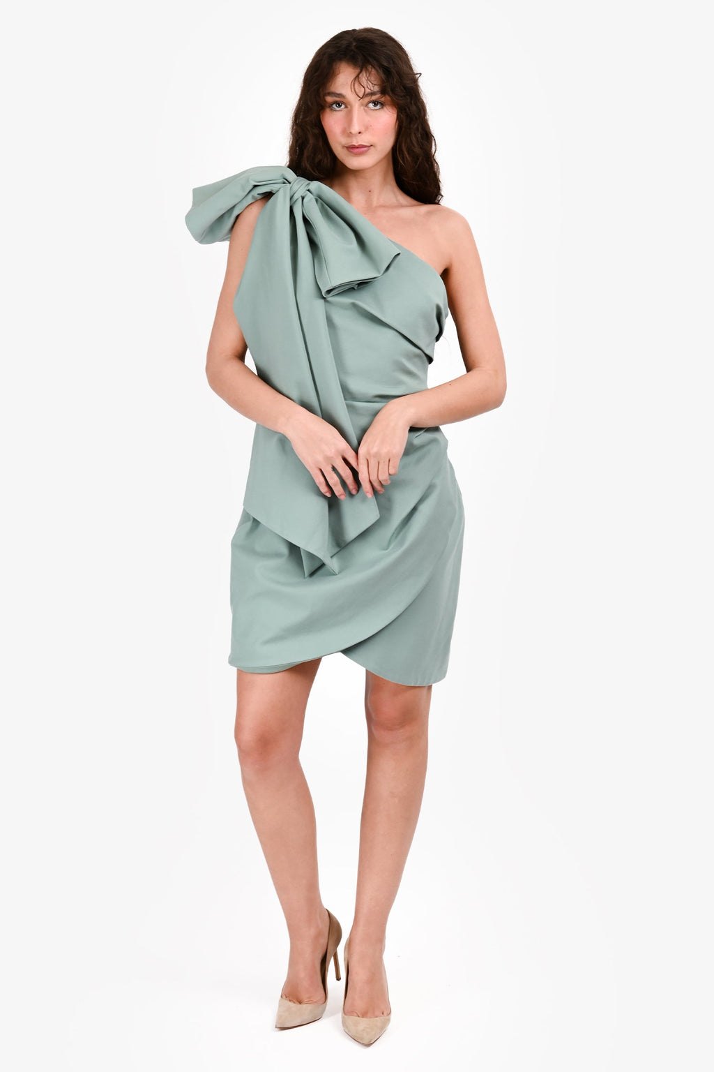 Elliat Green 'Ares' Off The Shoulder Mini Dress Size L w/ Tags