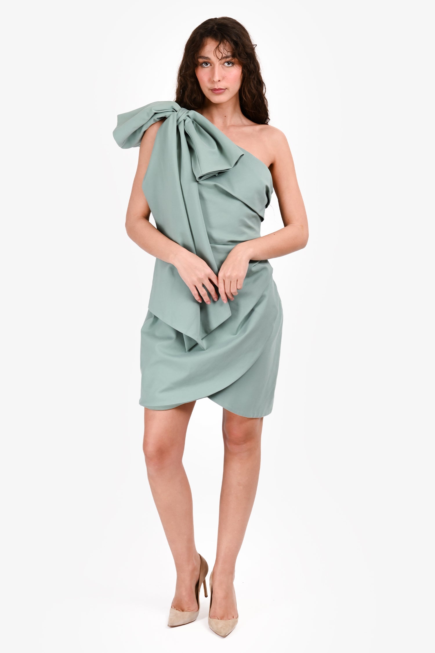 Elliat Green 'Ares' Off The Shoulder Mini Dress Size L w/ Tags