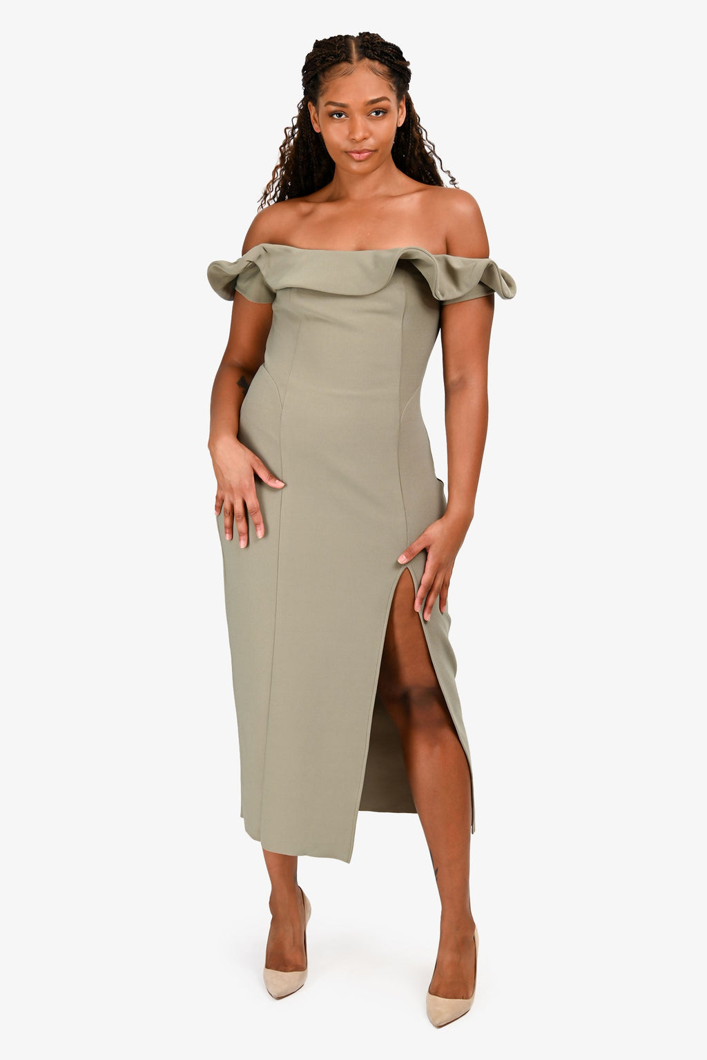 Elliatt Green 'Dancehall' Strapless Midi Dress Size L