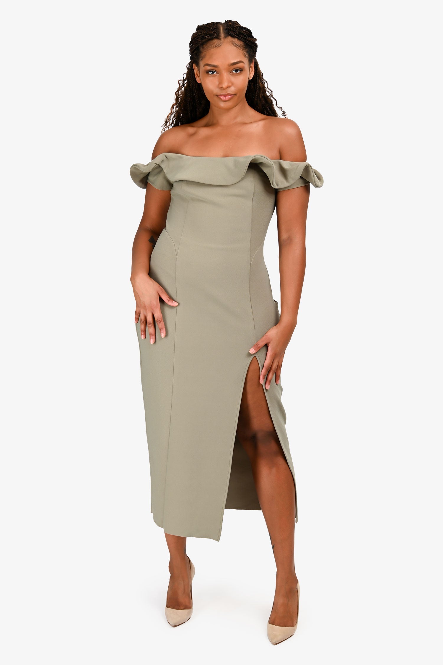 Elliatt Green 'Dancehall' Strapless Midi Dress Size L
