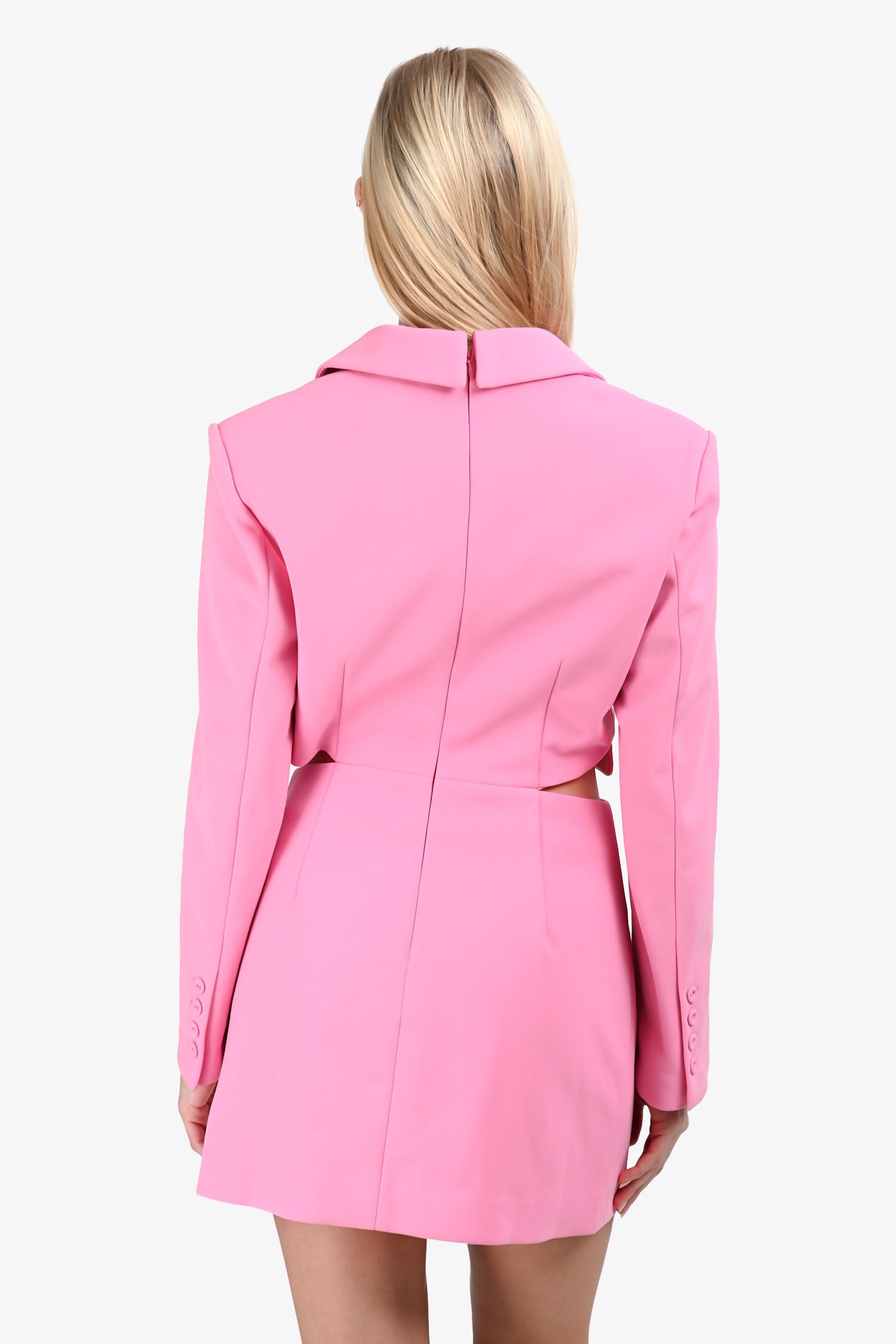Misha Pink 'Luise' Cut Out Blazer Mini Dress Size L