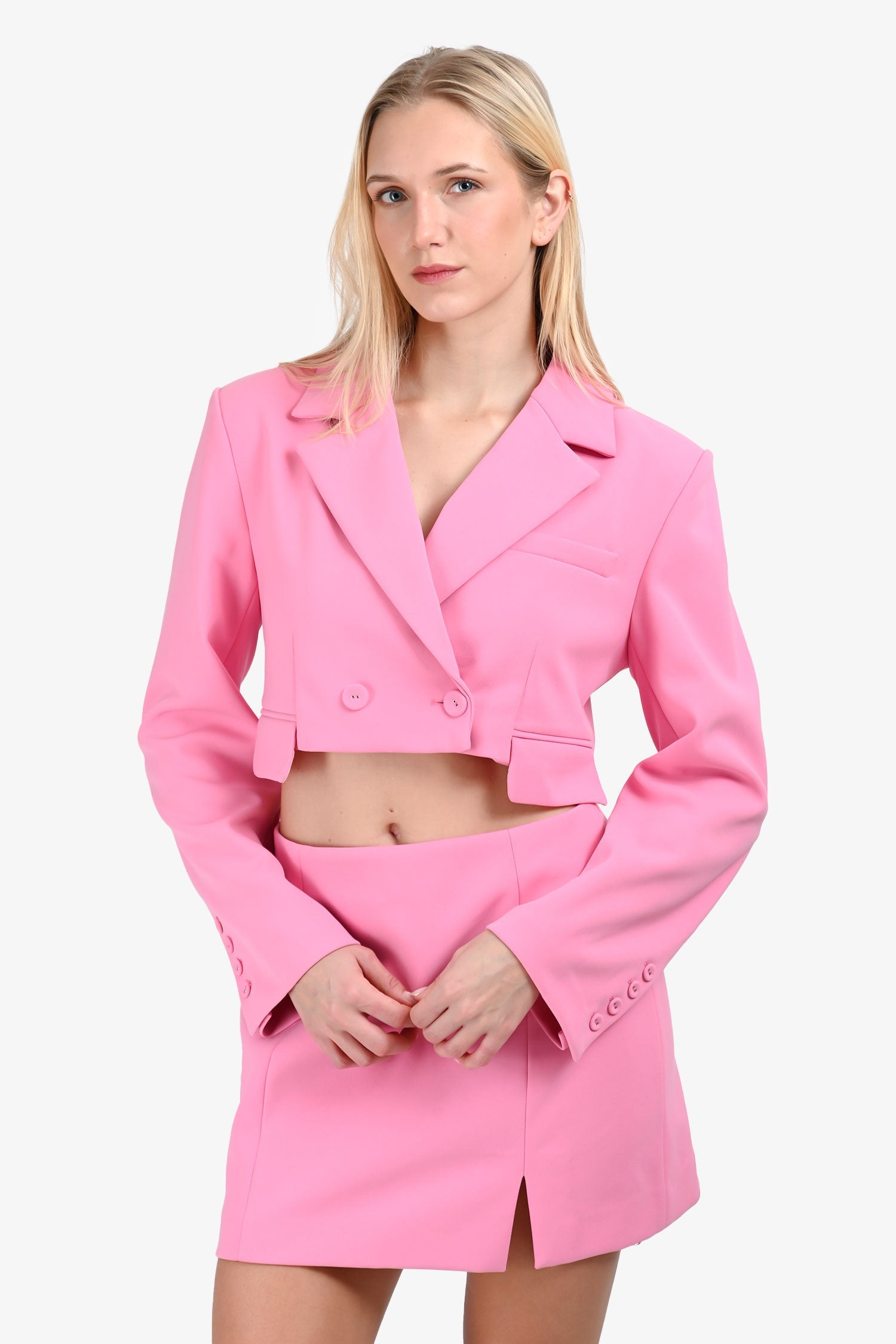 Misha Pink 'Luise' Cut Out Blazer Mini Dress Size L