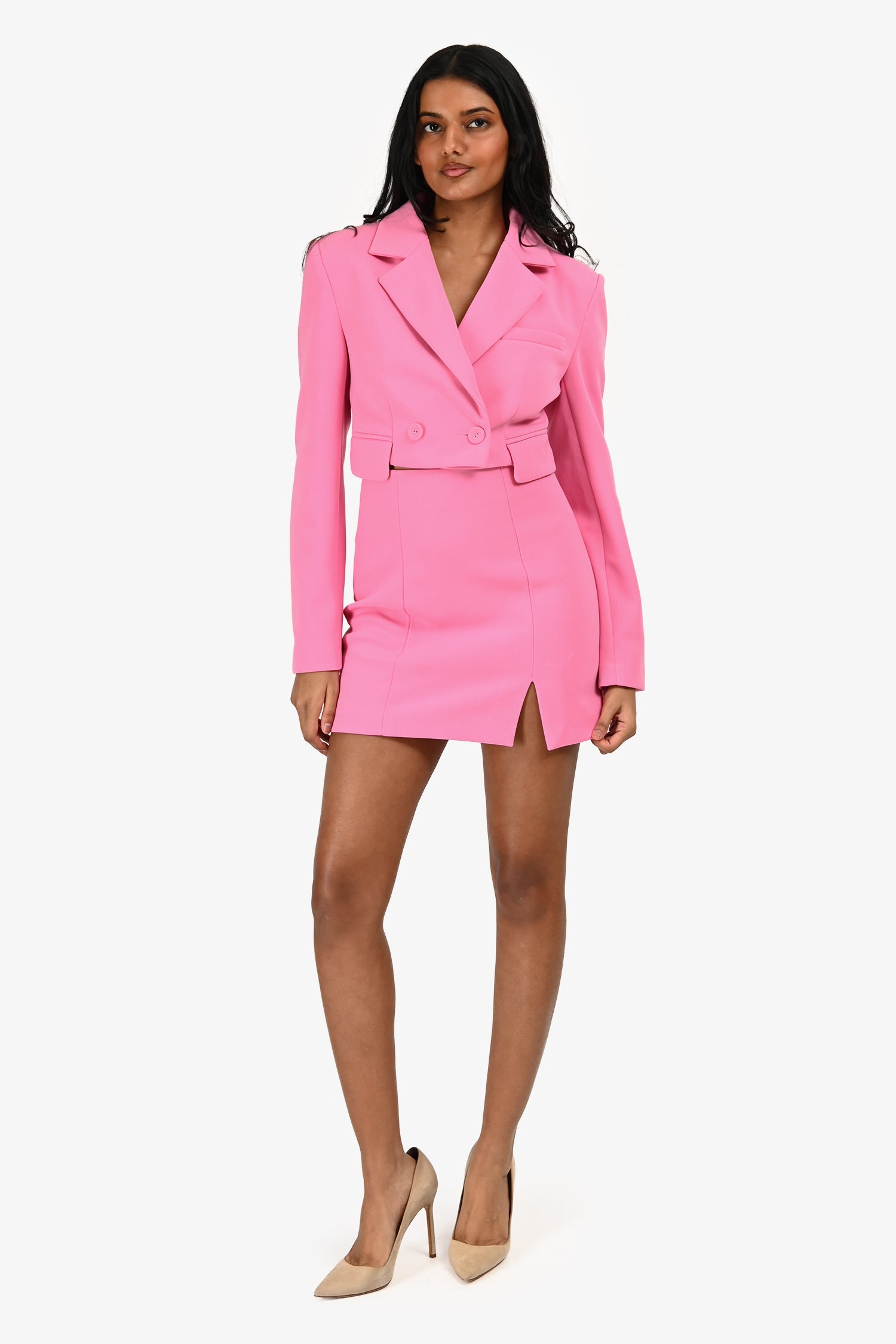 Misha Pink 'Luise' Cut Out Blazer Mini Dress Size XS