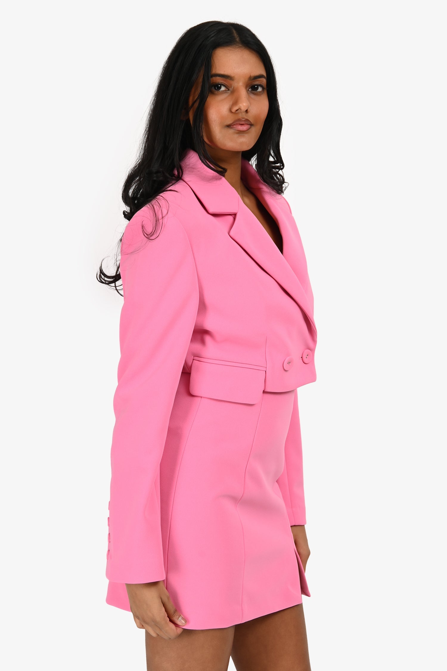 Misha Pink 'Luise' Cut Out Blazer Mini Dress Size XS