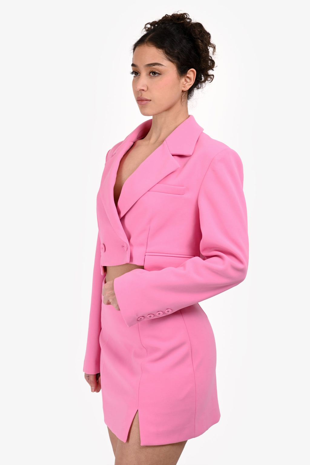 Misha Pink 'Luise' Cut Out Blazer Mini Dress Size S