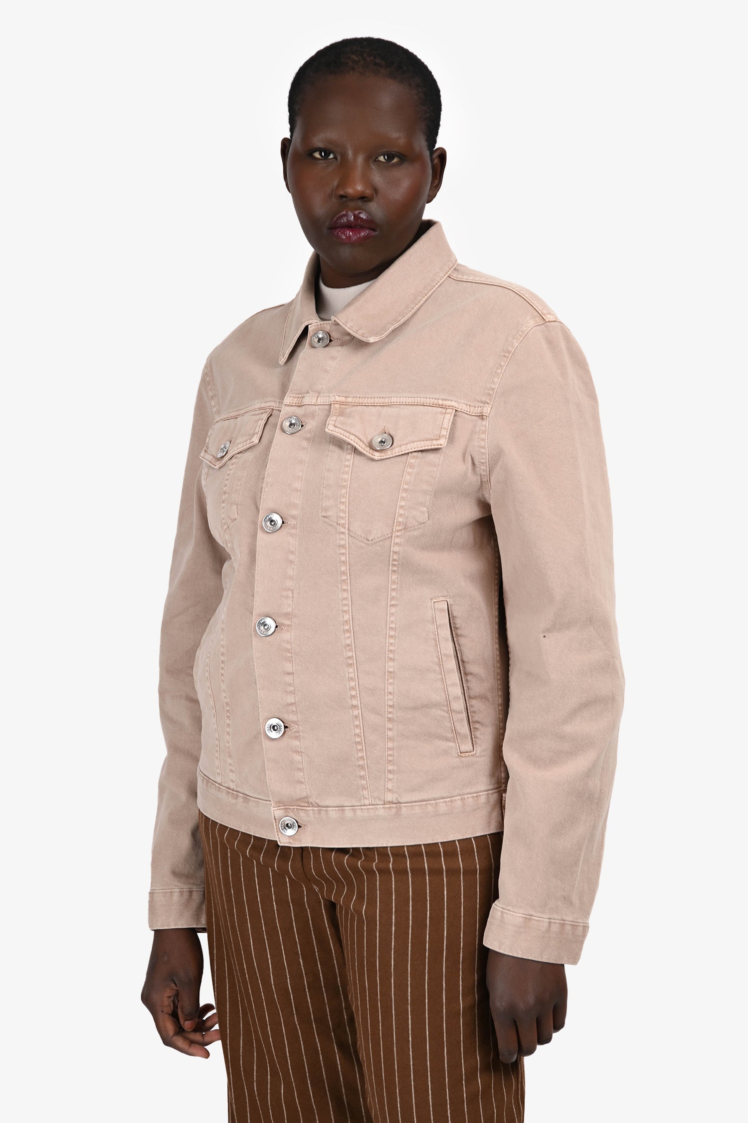 Brunello Cucinelli Brown Denim Jacket Size 50