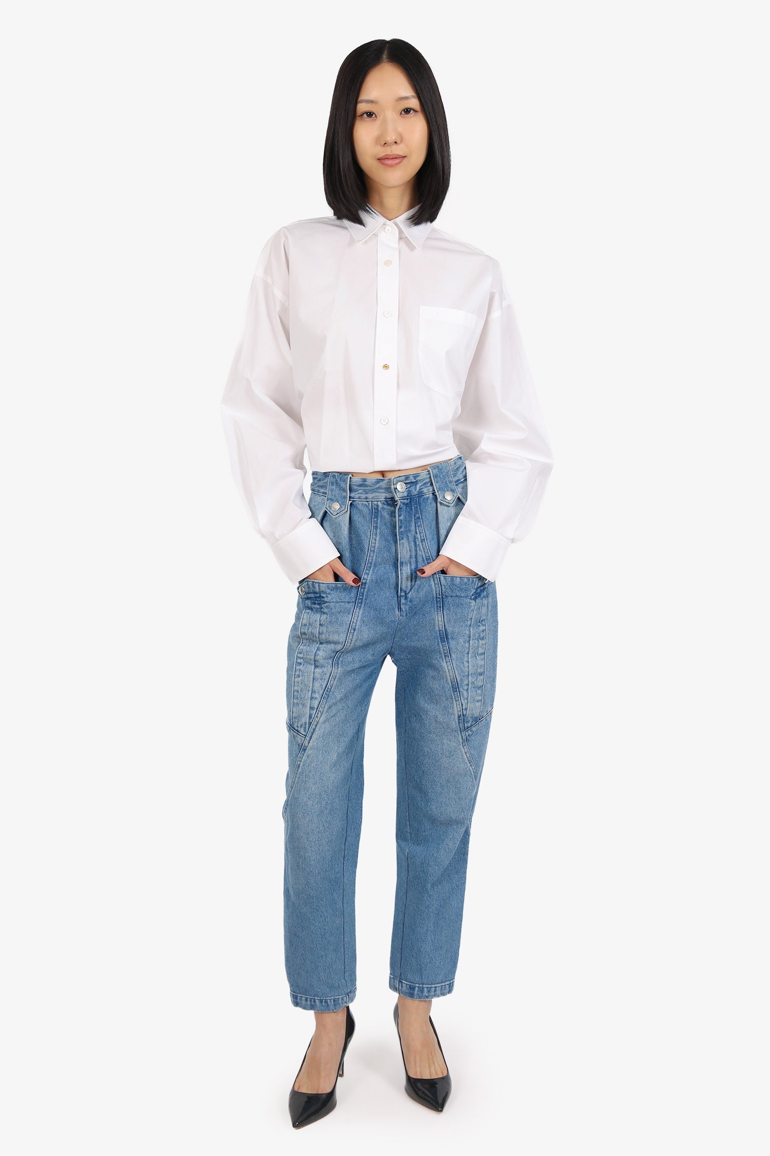 Isabel Marant Cargo Slim Leg Jeans Size 34