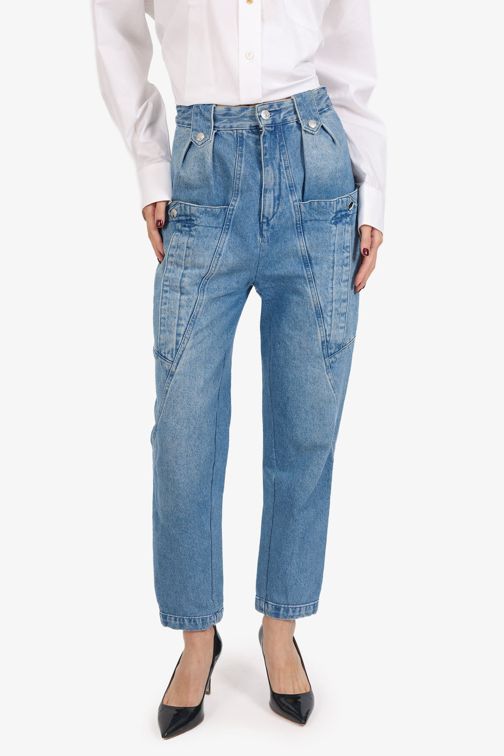 Isabel Marant Cargo Slim Leg Jeans Size 34