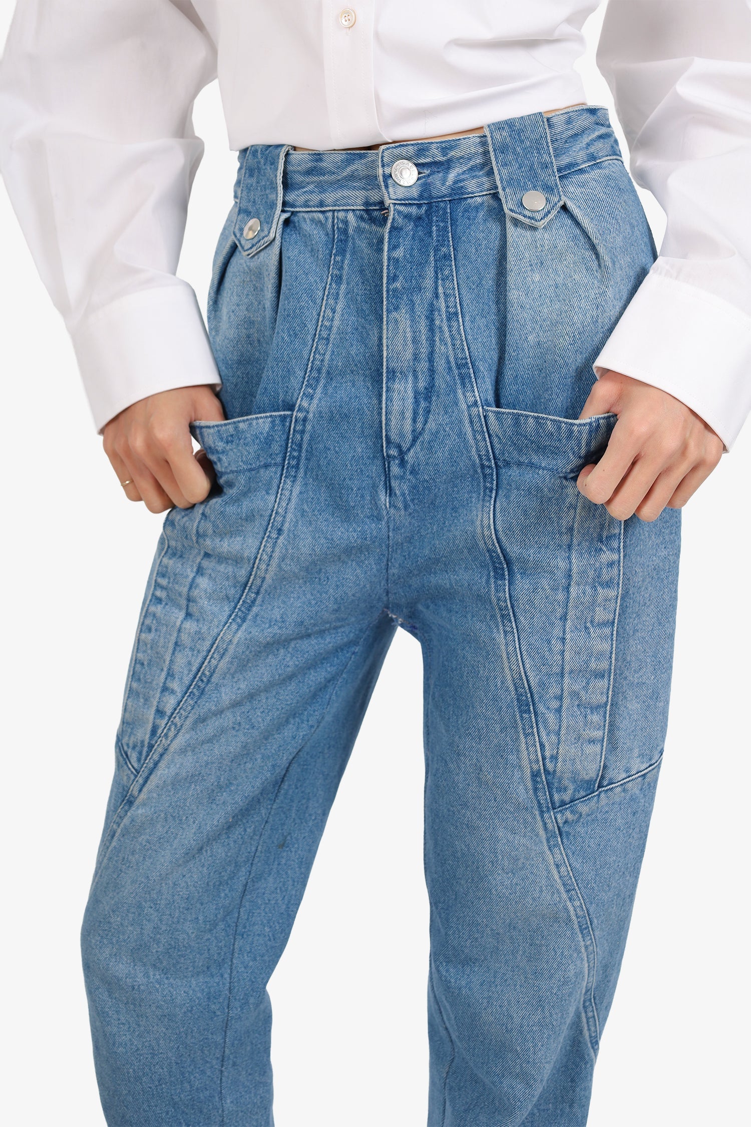 Isabel Marant Cargo Slim Leg Jeans Size 34