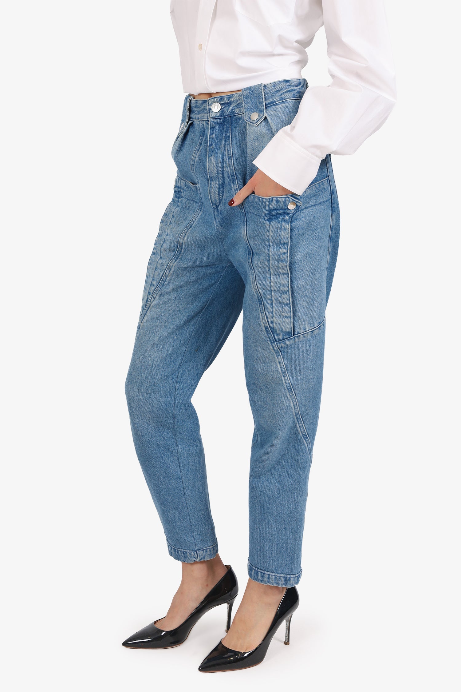 Isabel Marant Cargo Slim Leg Jeans Size 34