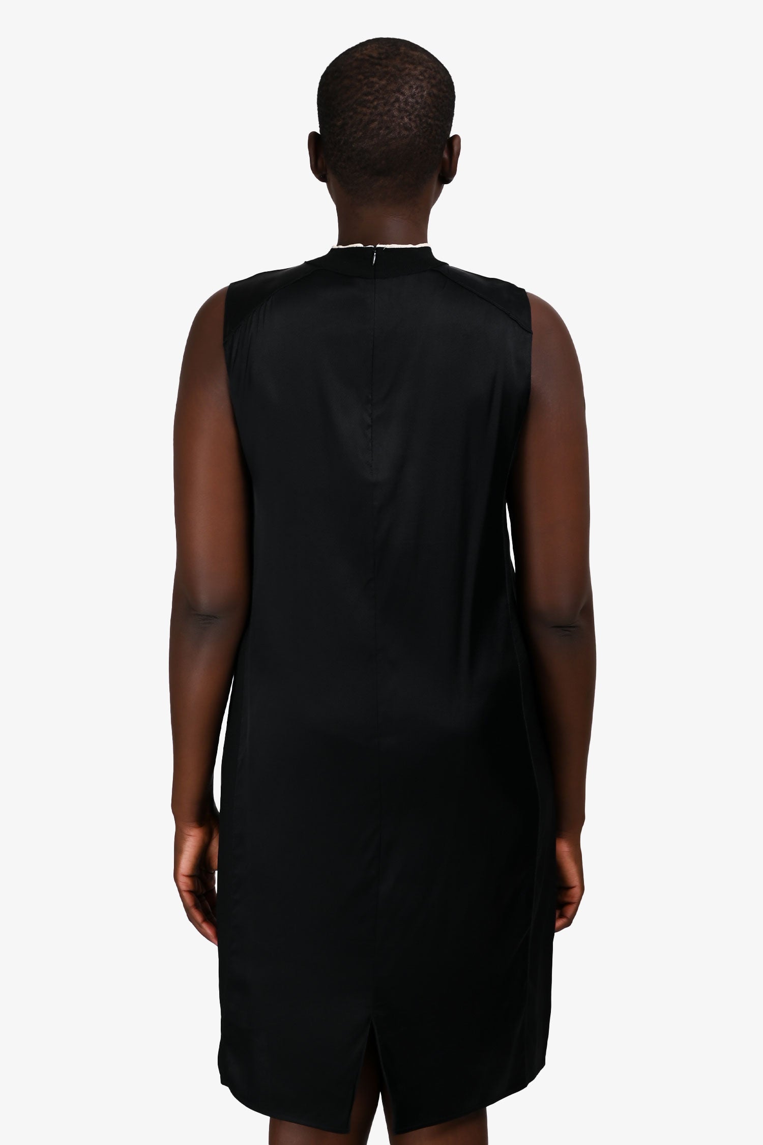 Rag & Bone Black Silk Ribbed Sleeveless Knit Mini Dress Size M