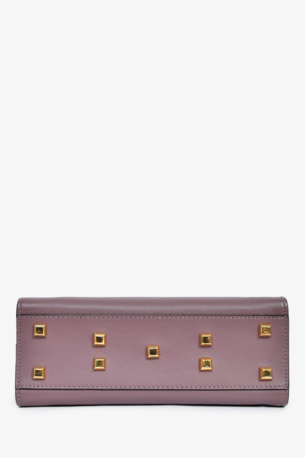 Valentino Purple Leather 'My Rockstud' Top Handle Bag with Strap