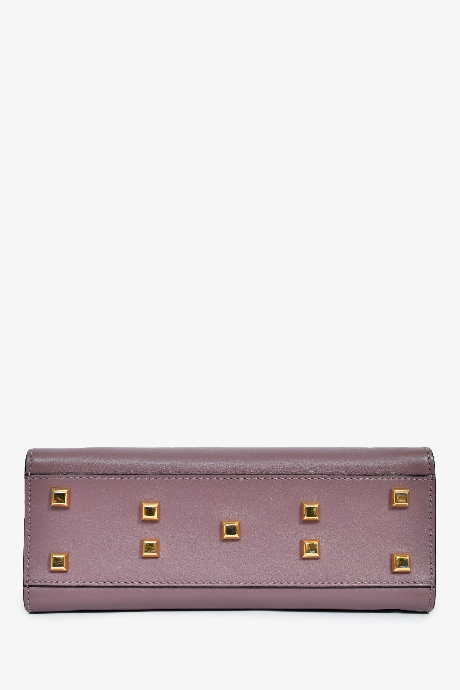 Valentino Purple Leather 'My Rockstud' Top Handle Bag with Strap