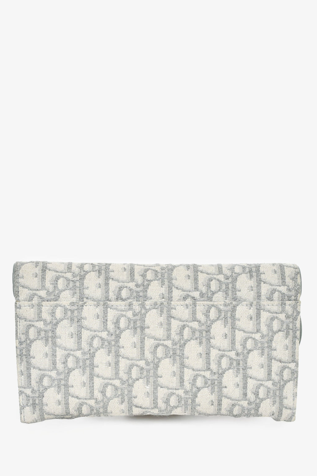 Christian Dior 2021 Grey Oblique Medium 'Saddle Pouch' with Chain
