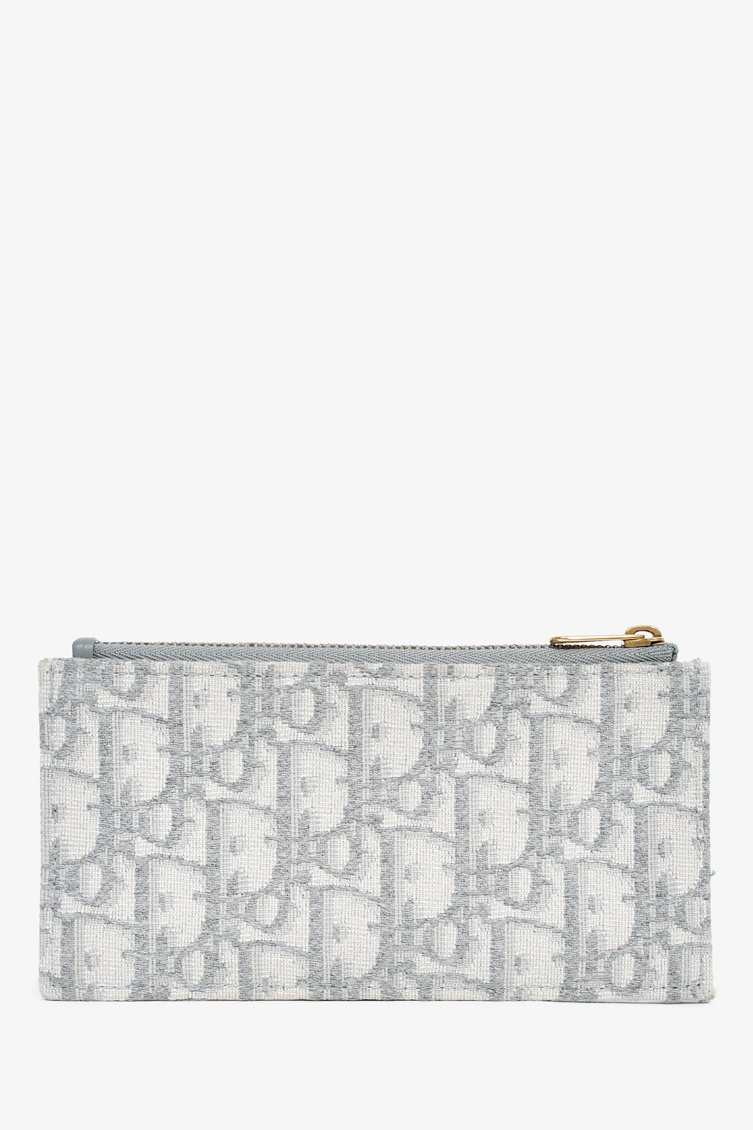 Christian Dior 2021 Grey Oblique Medium 'Saddle Pouch' with Chain