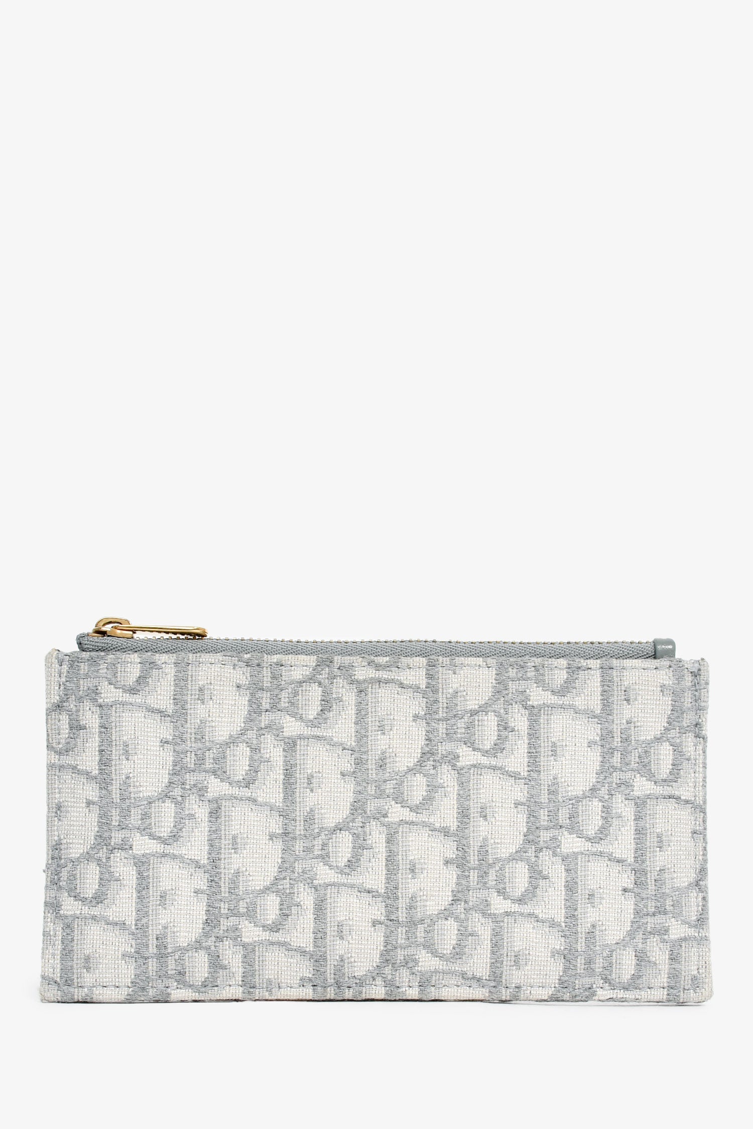 Christian Dior 2021 Grey Oblique Medium 'Saddle Pouch' with Chain