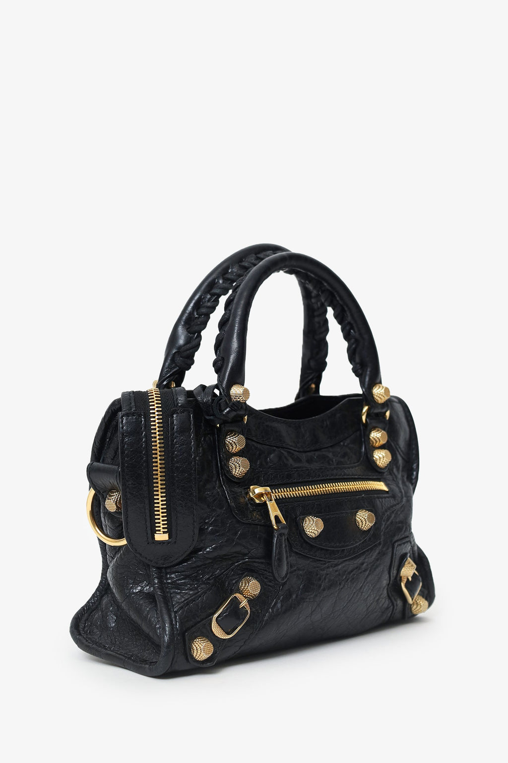 Balenciaga Black Leather Giant 12 Mini City Bag With GHW
