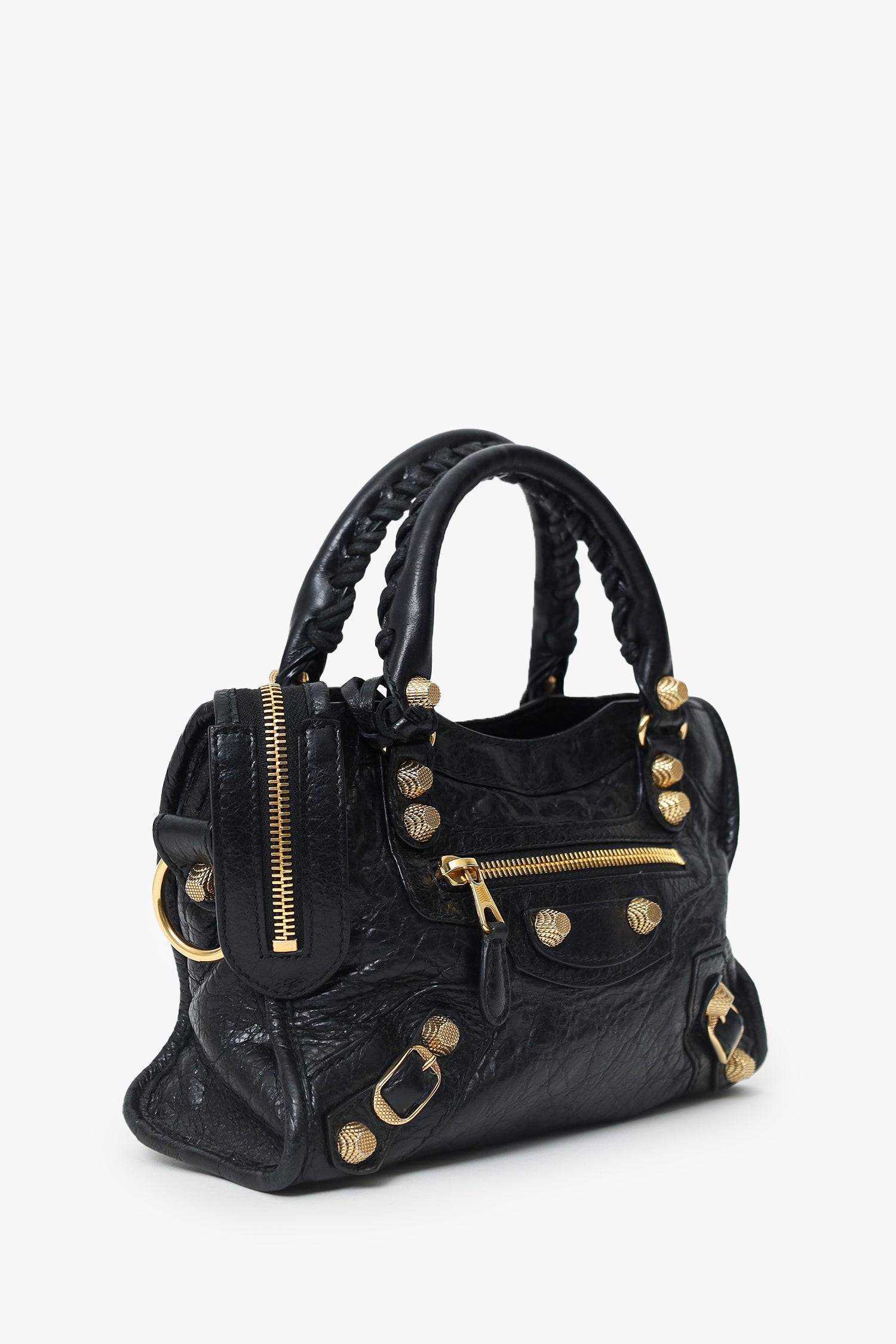 Balenciaga Black Leather Giant 12 Mini City Bag With GHW