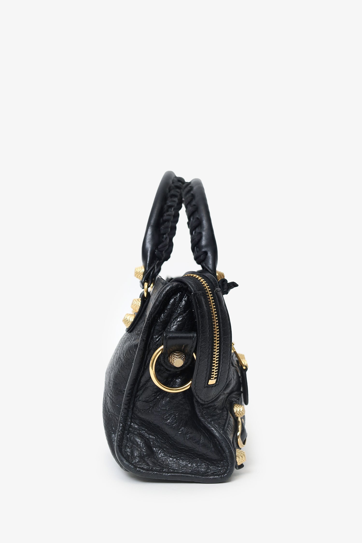 Balenciaga Black Leather Giant 12 Mini City Bag With GHW