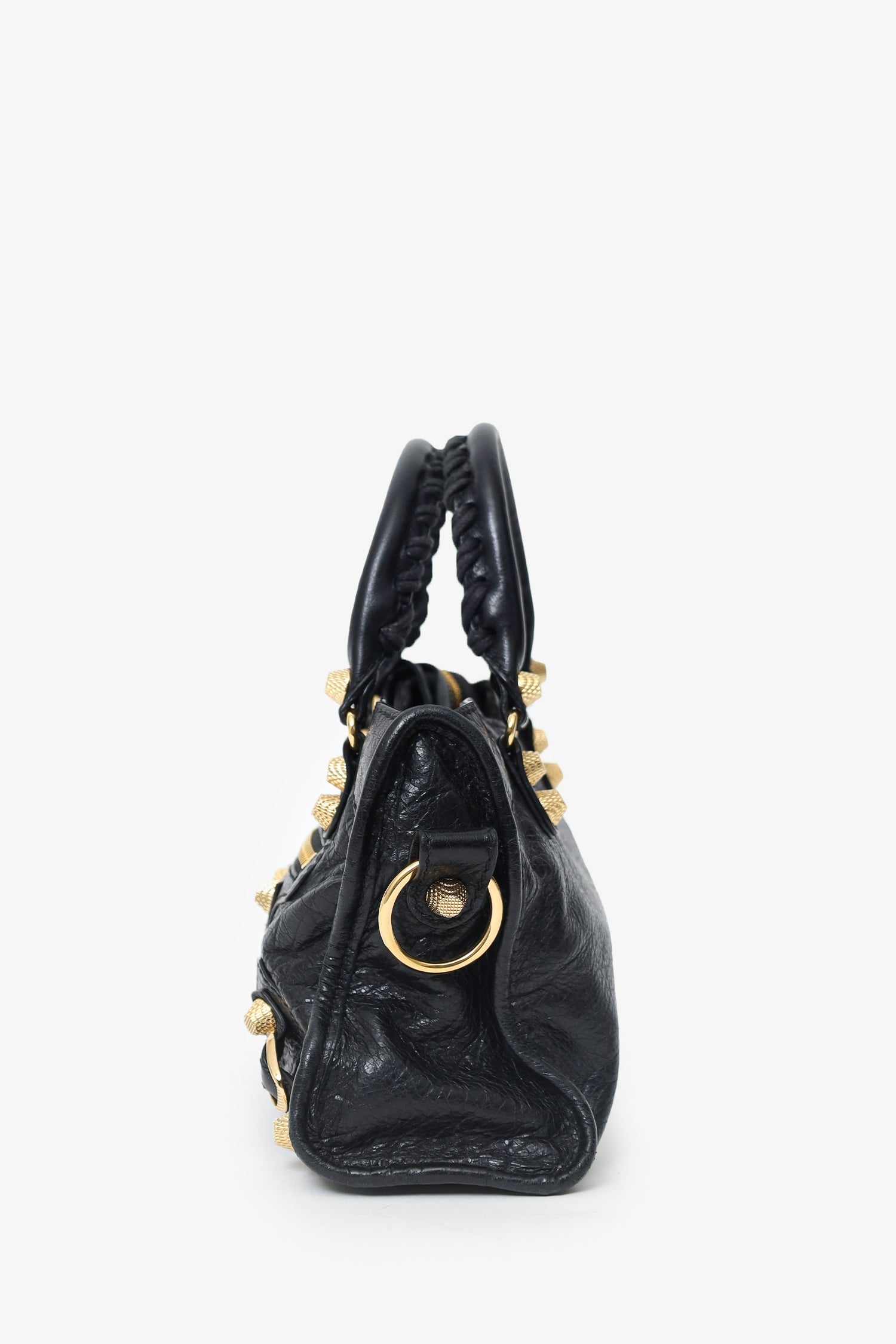 Balenciaga Black Leather Giant 12 Mini City Bag With GHW