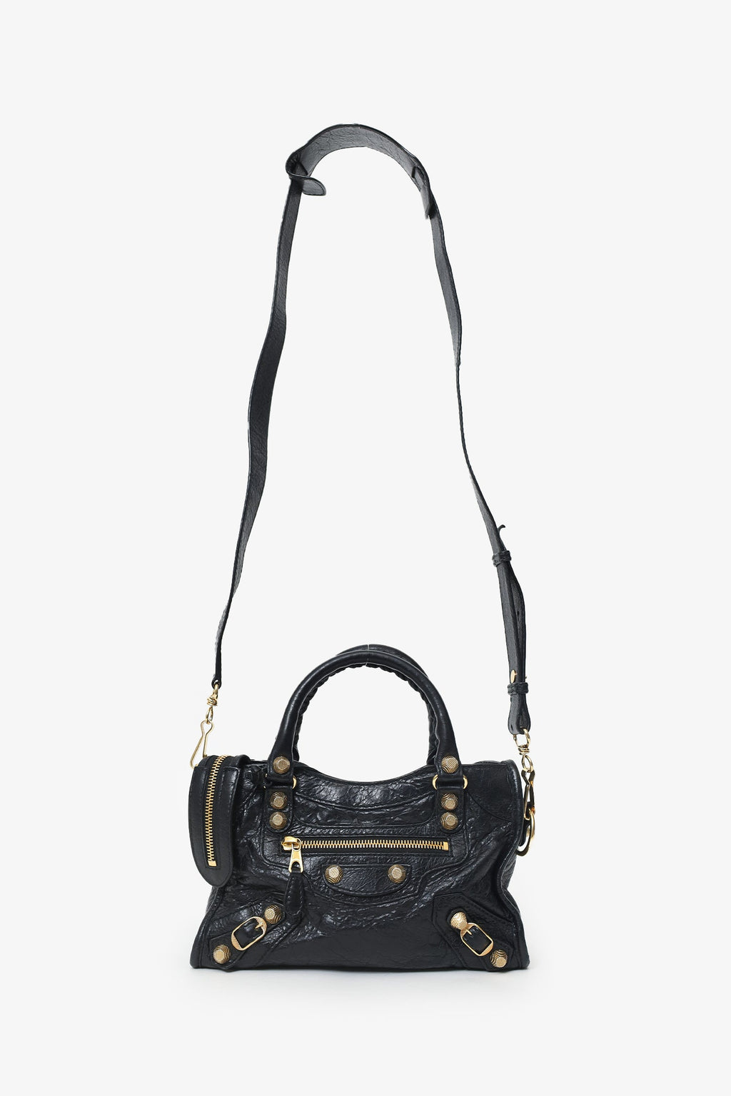 Balenciaga Black Leather Giant 12 Mini City Bag With GHW