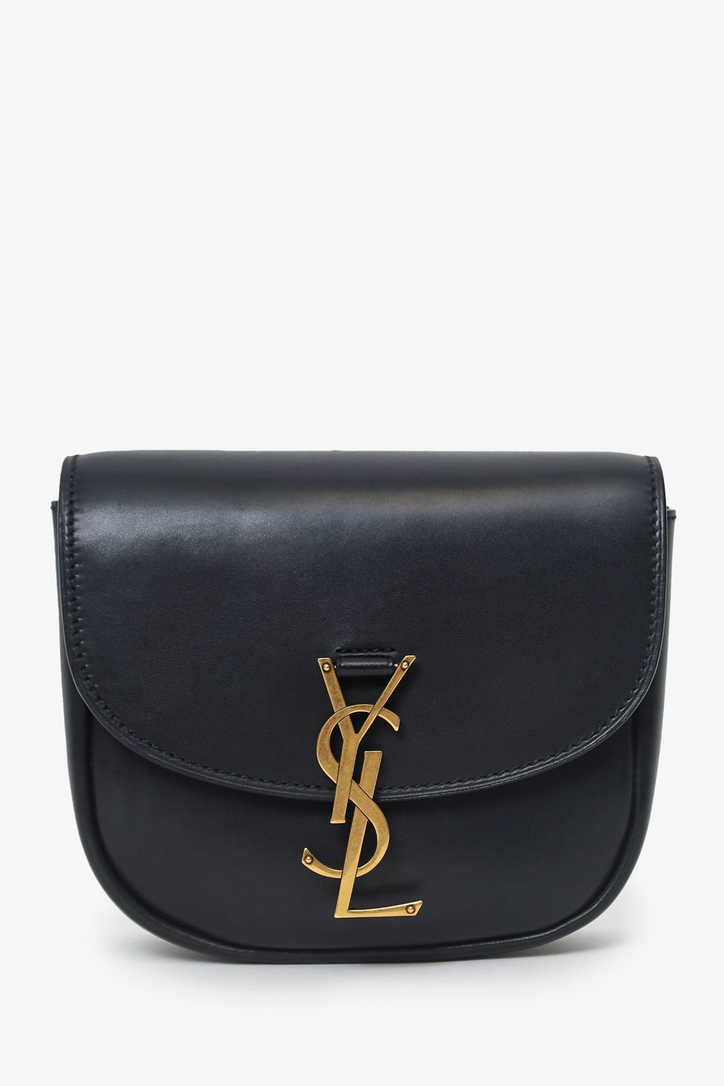 Saint Laurent Black Smooth Calfskin Small Monogram Kaia Crossbody