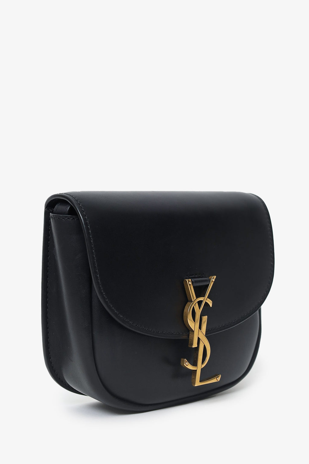 Saint Laurent Black Smooth Calfskin Small Monogram Kaia Crossbody