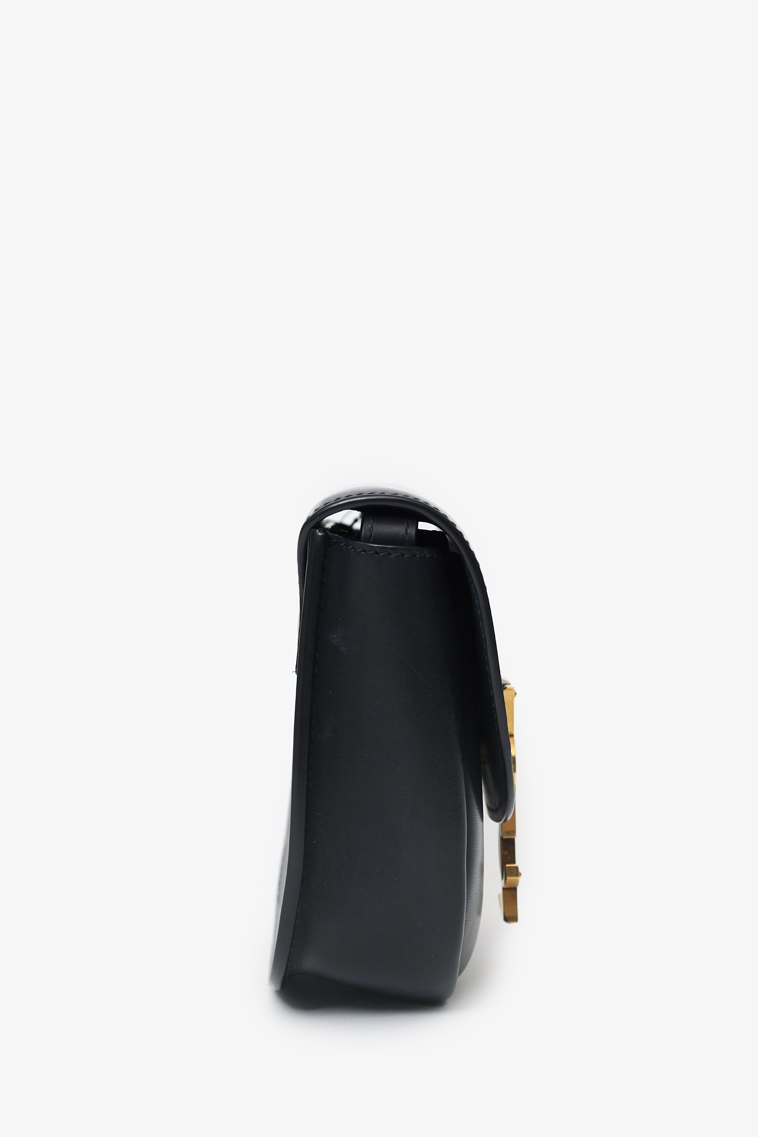 Saint Laurent Black Smooth Calfskin Small Monogram Kaia Crossbody