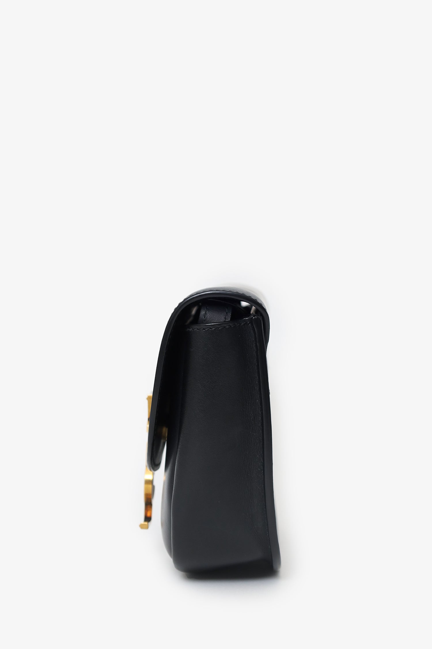 Saint Laurent Black Smooth Calfskin Small Monogram Kaia Crossbody