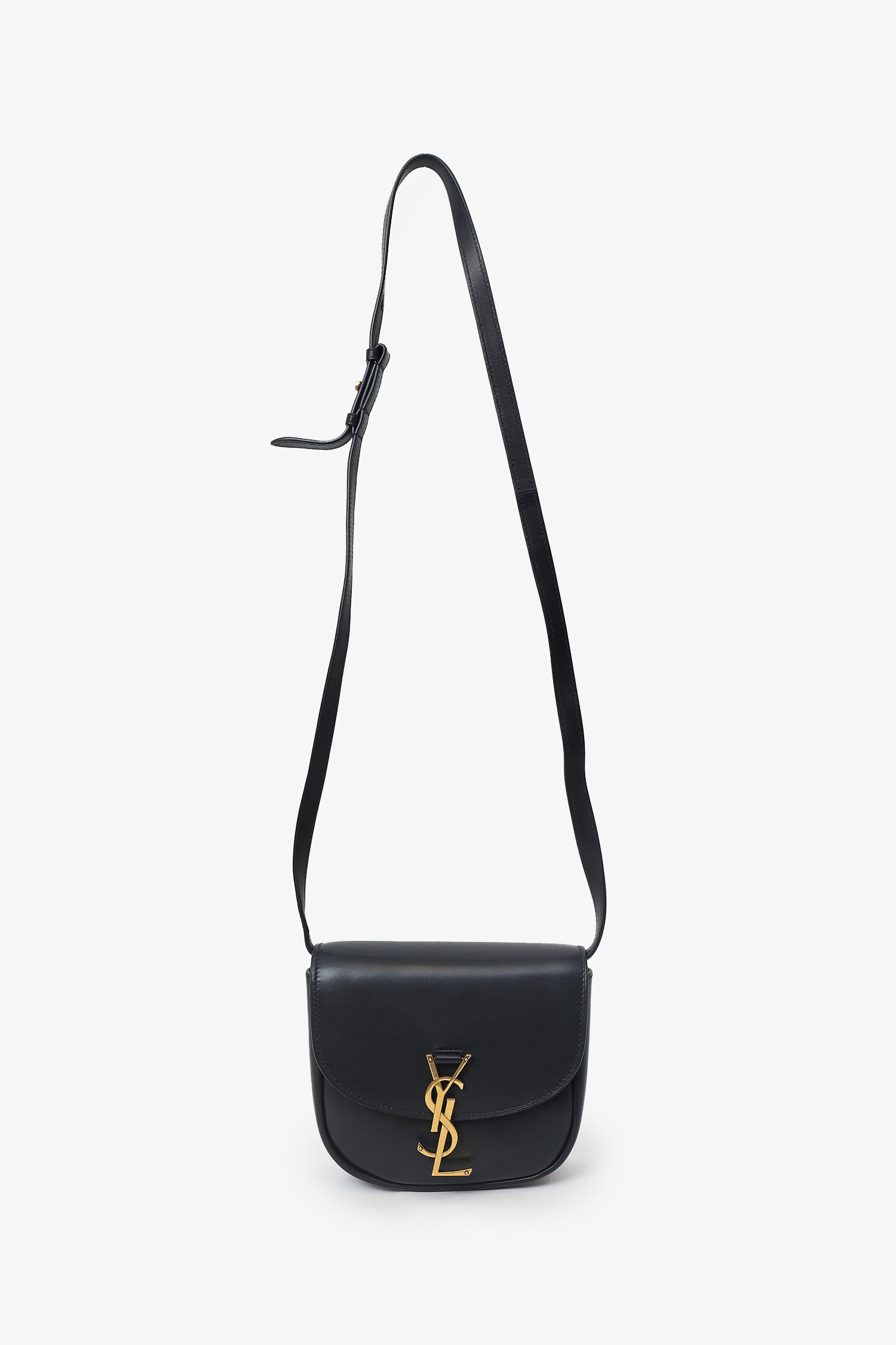 Saint Laurent Black Smooth Calfskin Small Monogram Kaia Crossbody