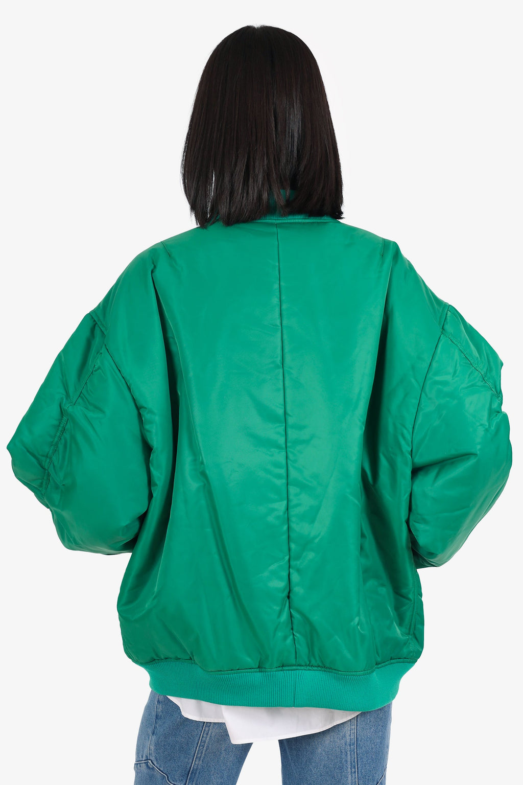 The Frankie Shop Green Nylon 'Astra Technical' Bomber Jacket Size M/L
