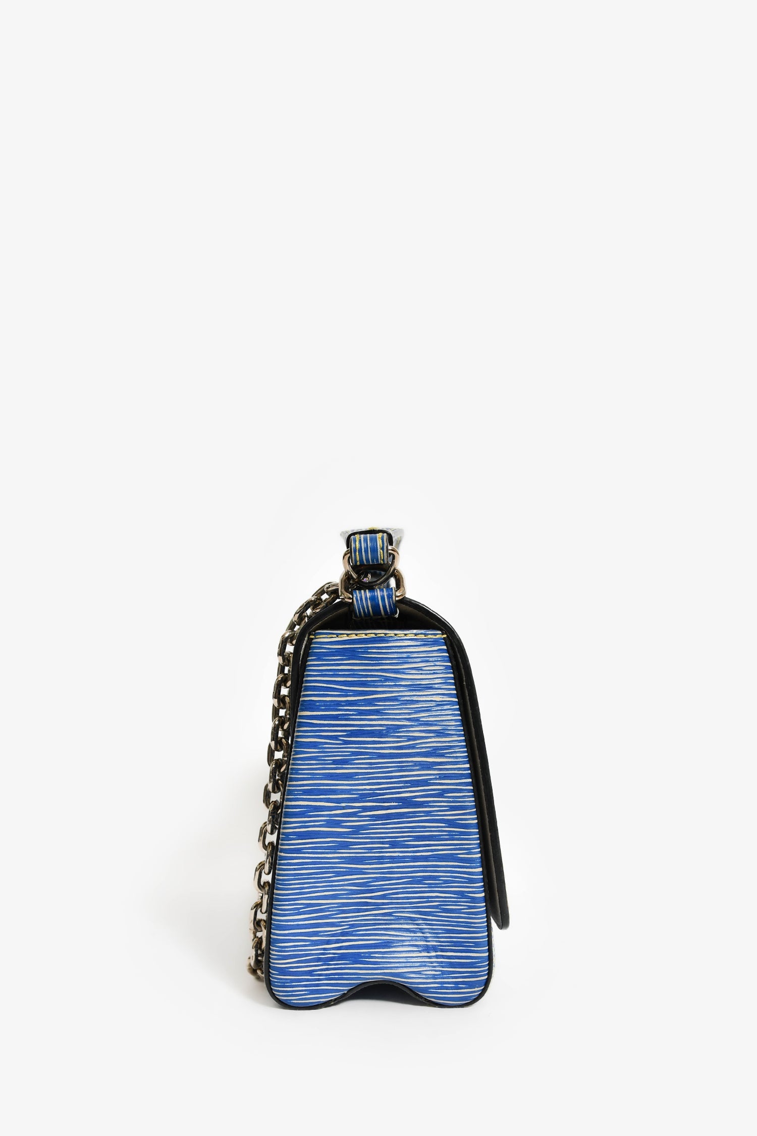 Louis Vuitton 2015 Blue Denim Epi Leather 'Twist' MM Shoulder Bag