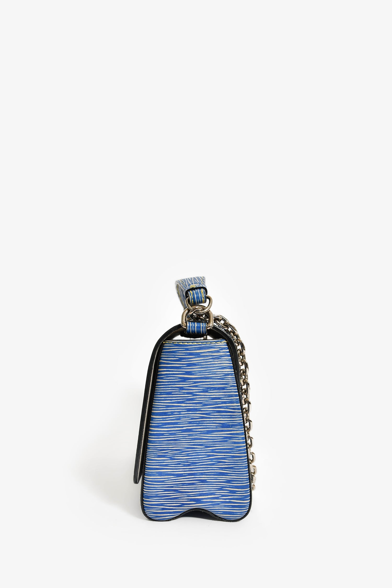 Louis Vuitton 2015 Blue Denim Epi Leather 'Twist' MM Shoulder Bag