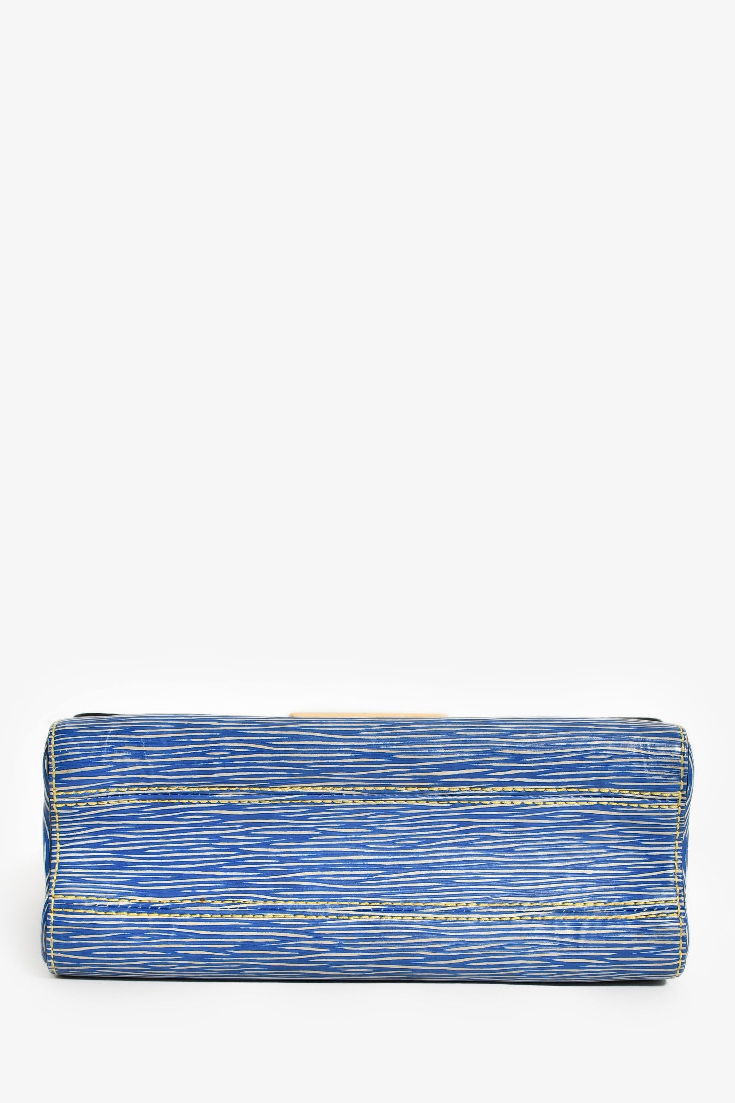 Louis Vuitton 2015 Blue Denim Epi Leather 'Twist' MM Shoulder Bag