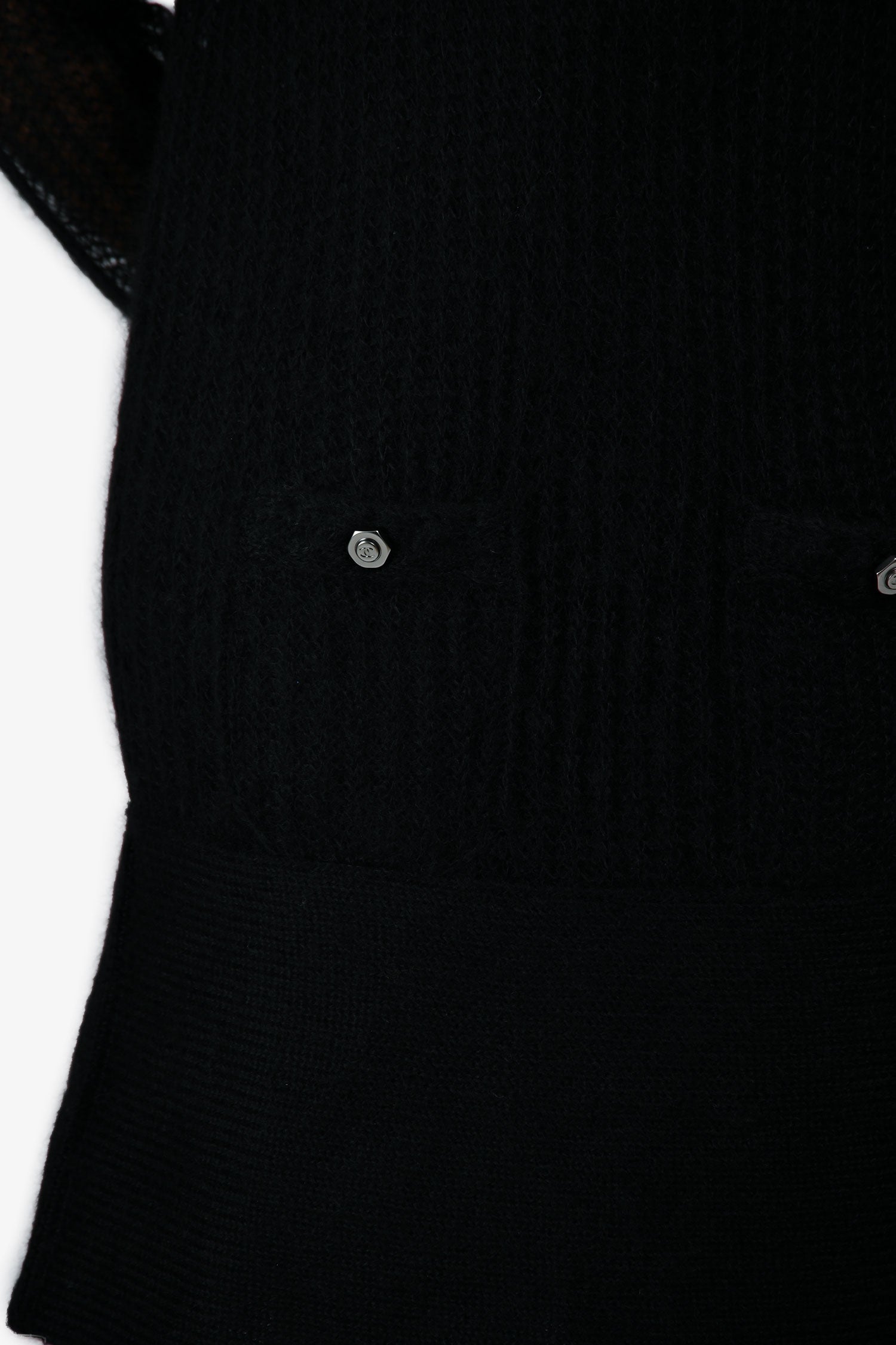 Pre-Loved Chanel™ Black Mohair Long Sleeve Turtleneck Mid Length Sweater Dress Size 38