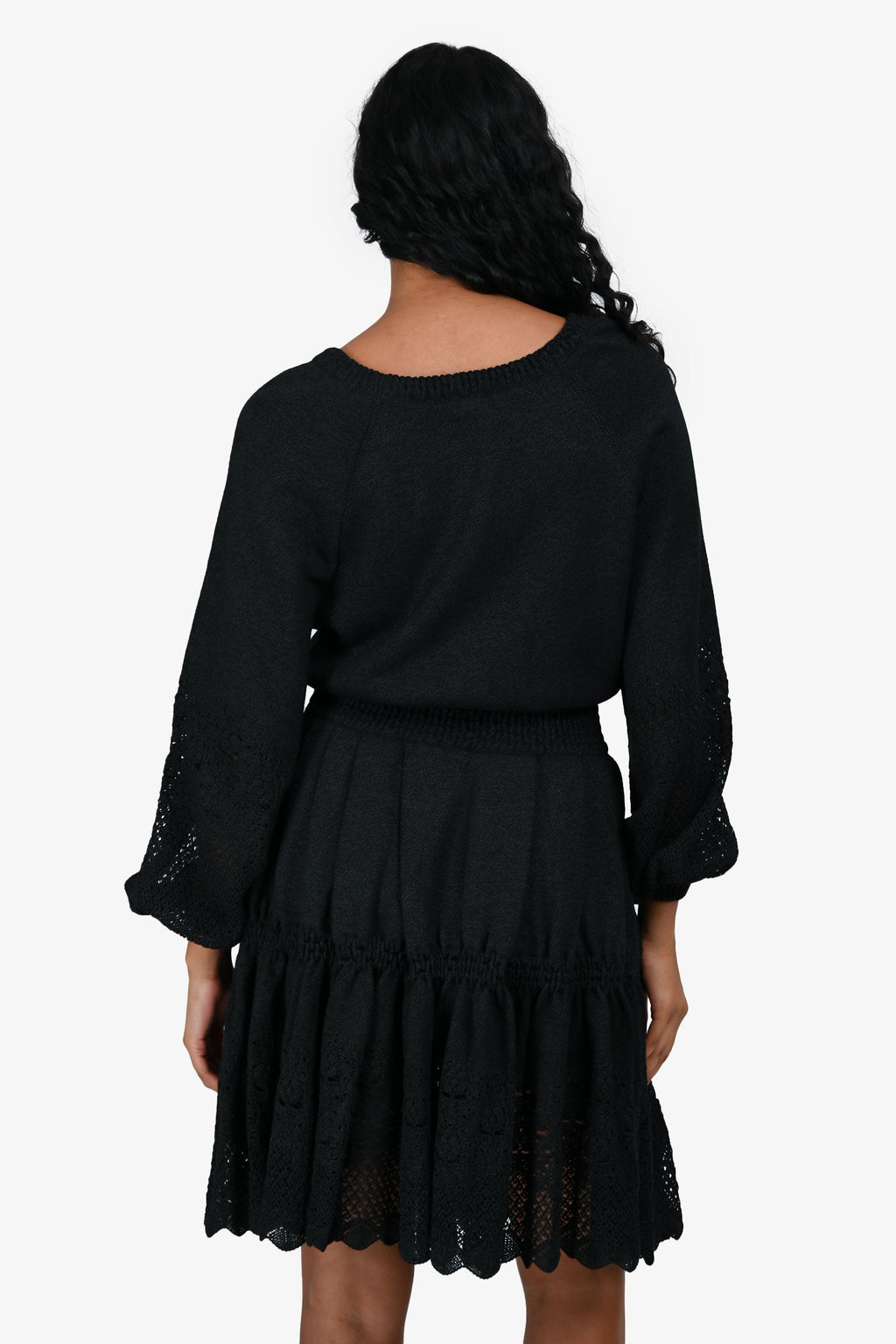 Pre-Loved Chanel™ Grey Knit Long Sleeve Midi Dress Size 36