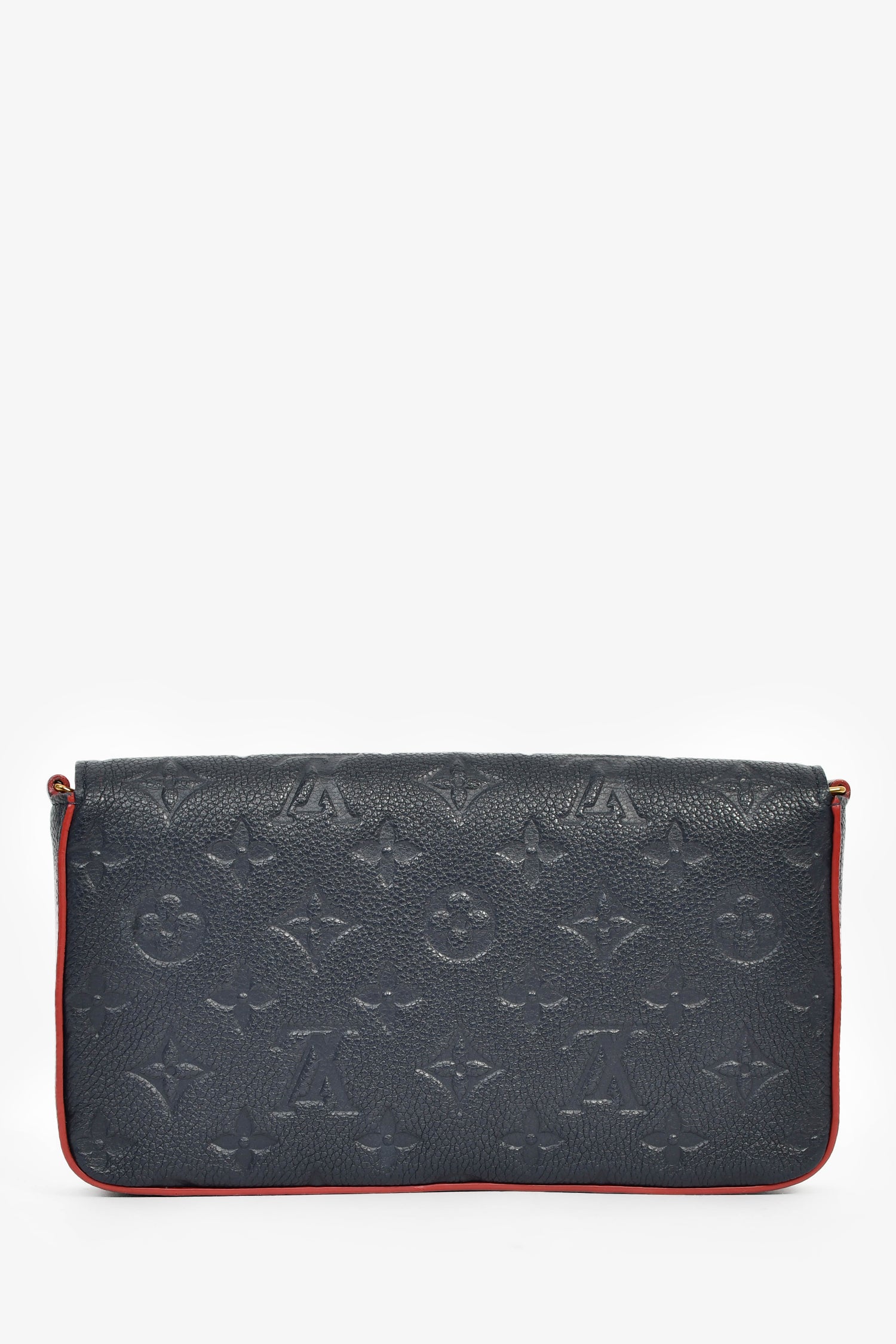 Louis Vuitton 2017 Navy/Red Leather Empriente Felicie Crossbody Bag