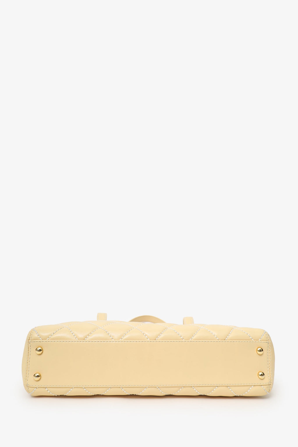 Pre-Loved Chanel™ 2004-05 Beige Leather Wild Stitch Surpique Tote Bag