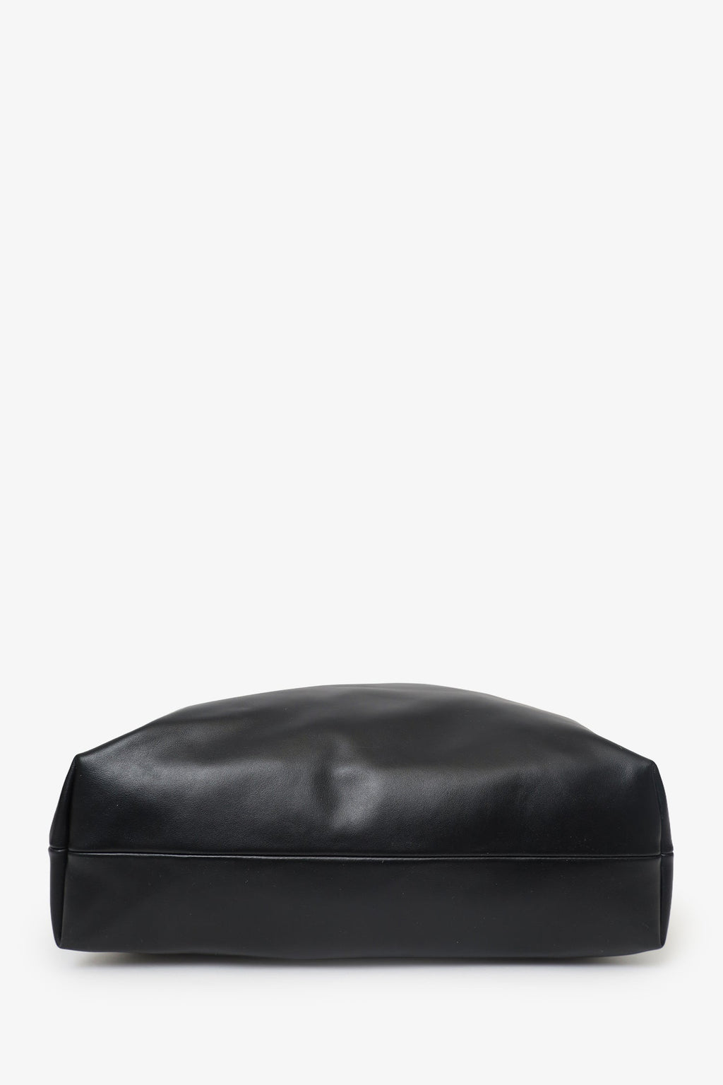 Miu Miu Black Leather Embossed-Logo Tote Bag
