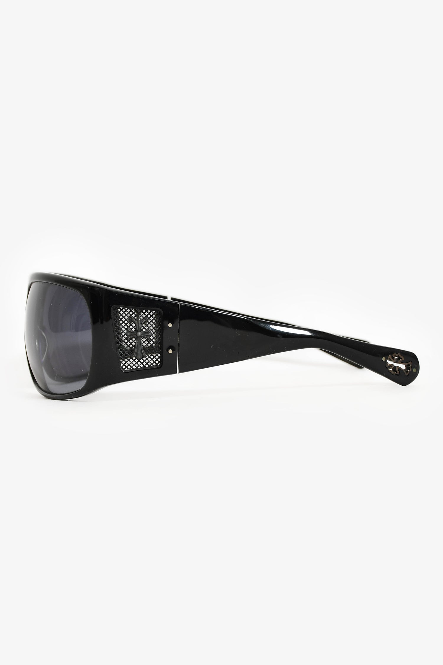Chrome Hearts Black Shield Sunglasses