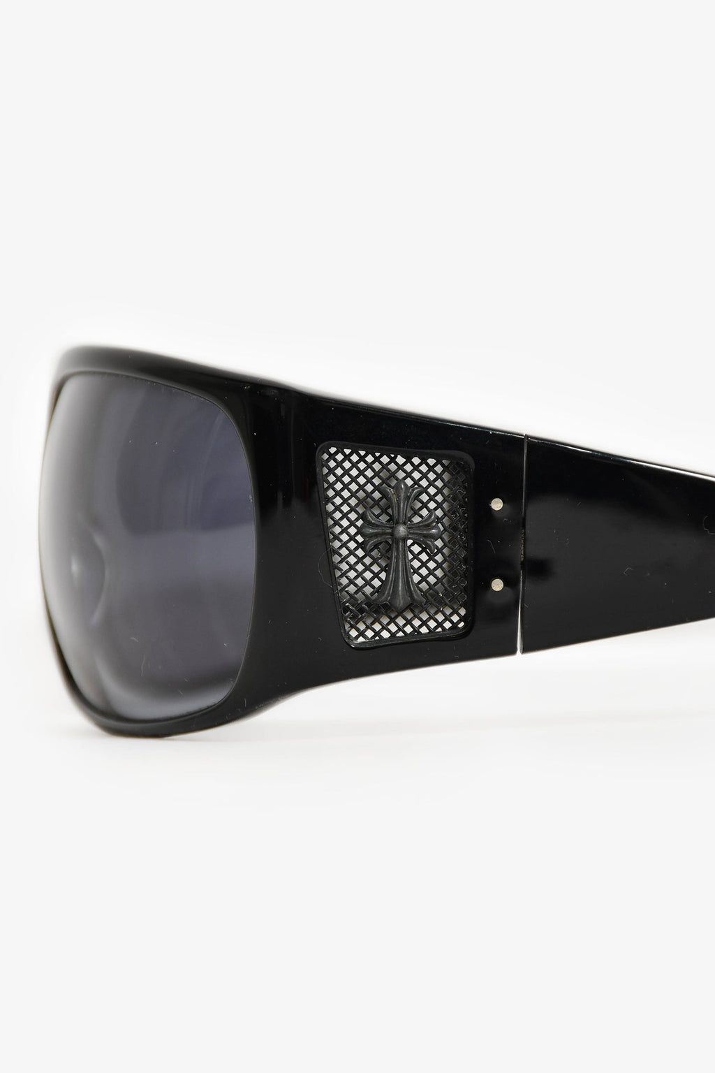 Chrome Hearts Black Shield Sunglasses